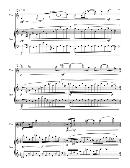 A Grey Dream - violin and piano Chamber Music - Digital Sheet Music