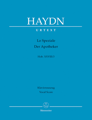 Book cover for Lo Speziale - Der Apotheker Hob. XXVIII:3
