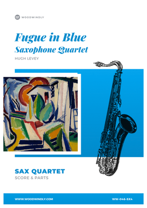 Book cover for Fugue in Blue for Saxophone Quartet