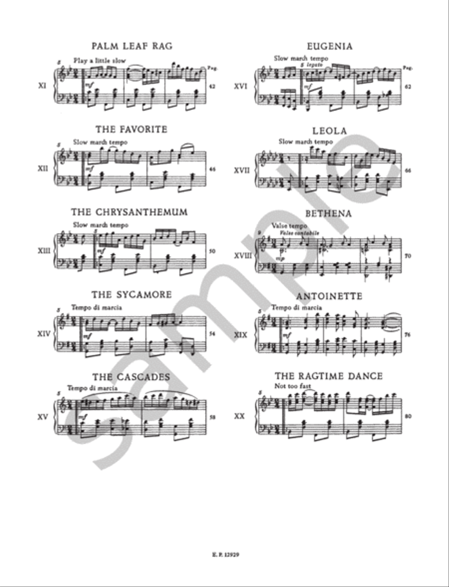Ragtimes for Piano Piano scores gallery preview page 3