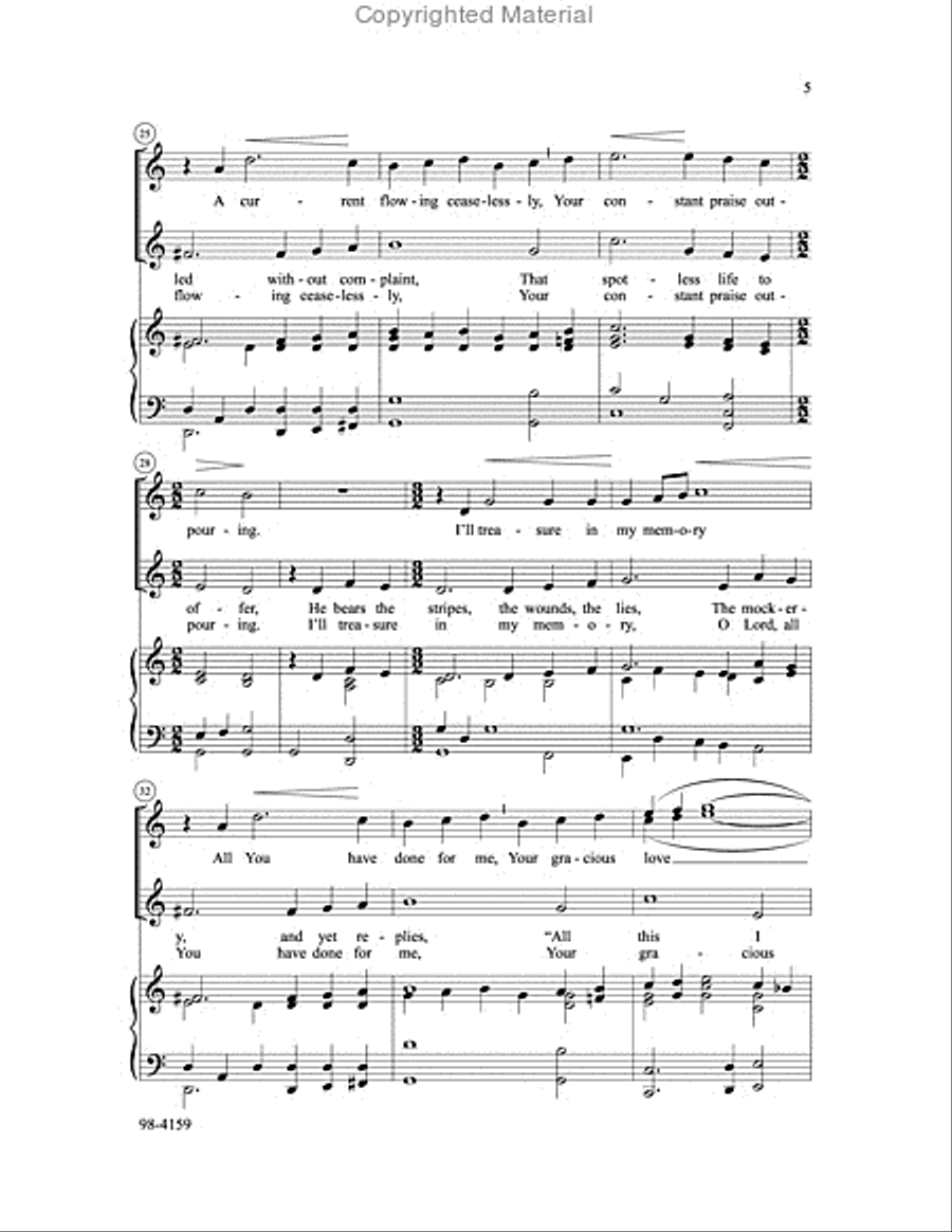 A Lamb Goes Uncomplaining Forth / Lord, When Your Glory I Shall See 4-Part scores gallery preview page 3