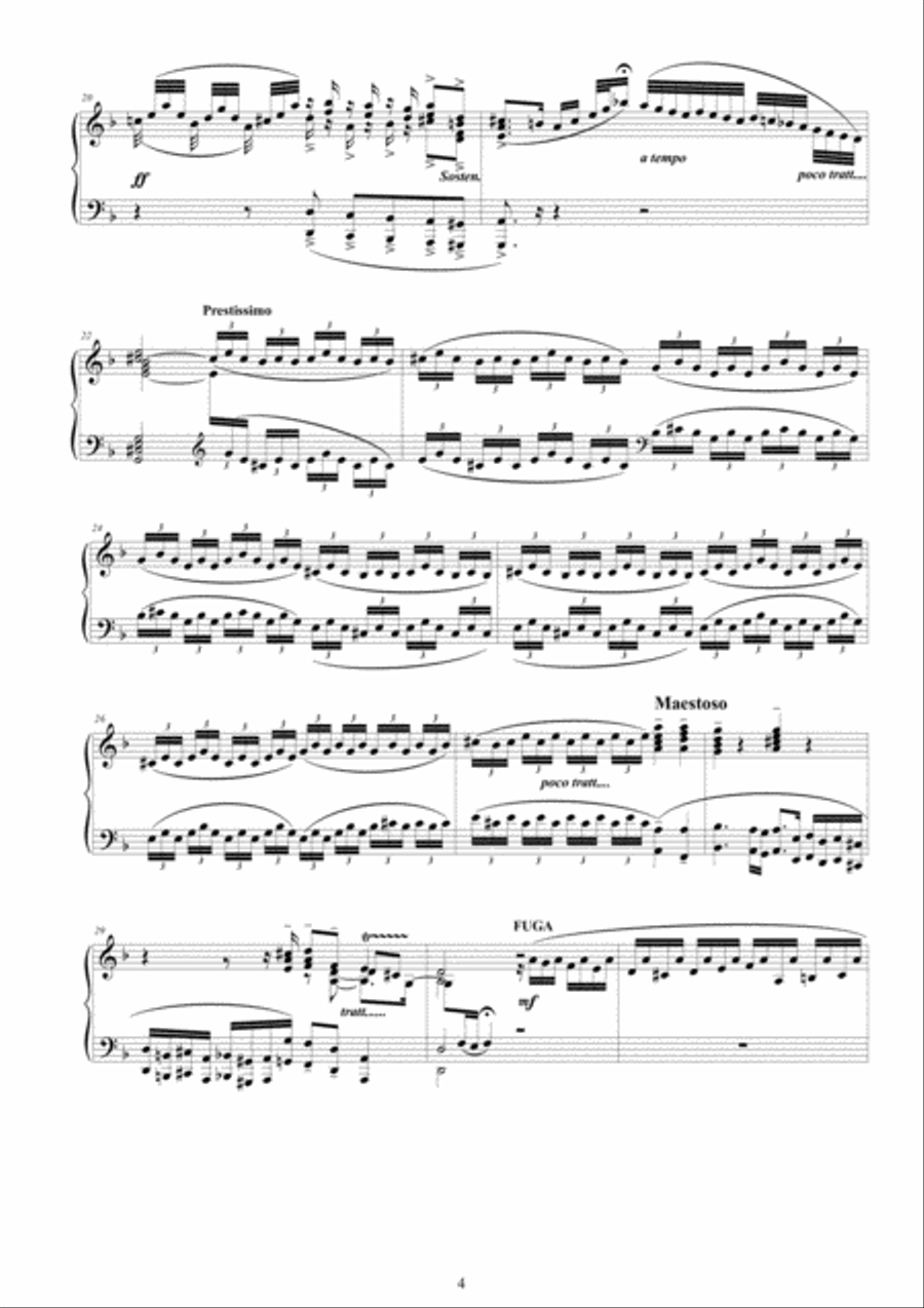 J.S.Bach-Toccata e fuga in D minor BWV565 - Piano solo Piano Solo scores gallery preview page 4