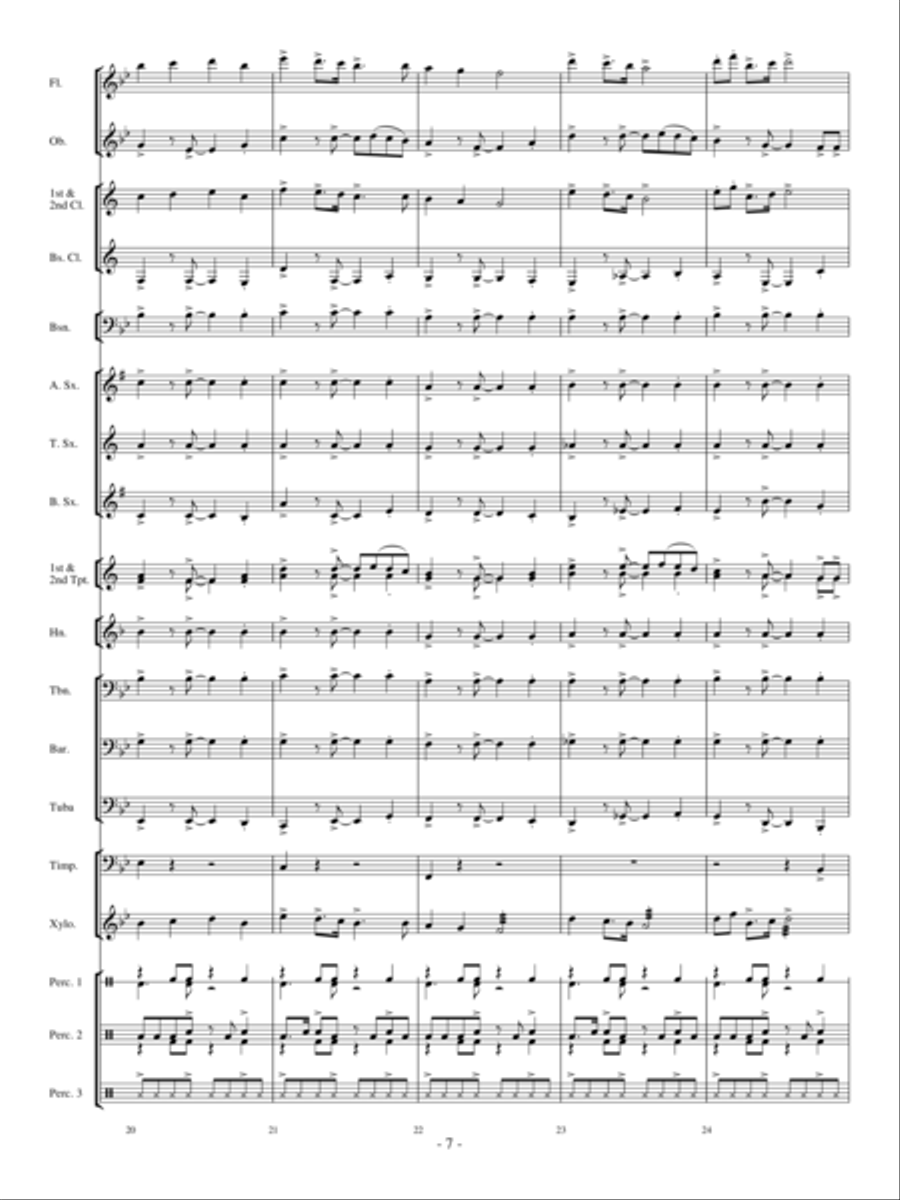 We Wish You A Calypso Christmas Concert Band scores gallery preview page 6