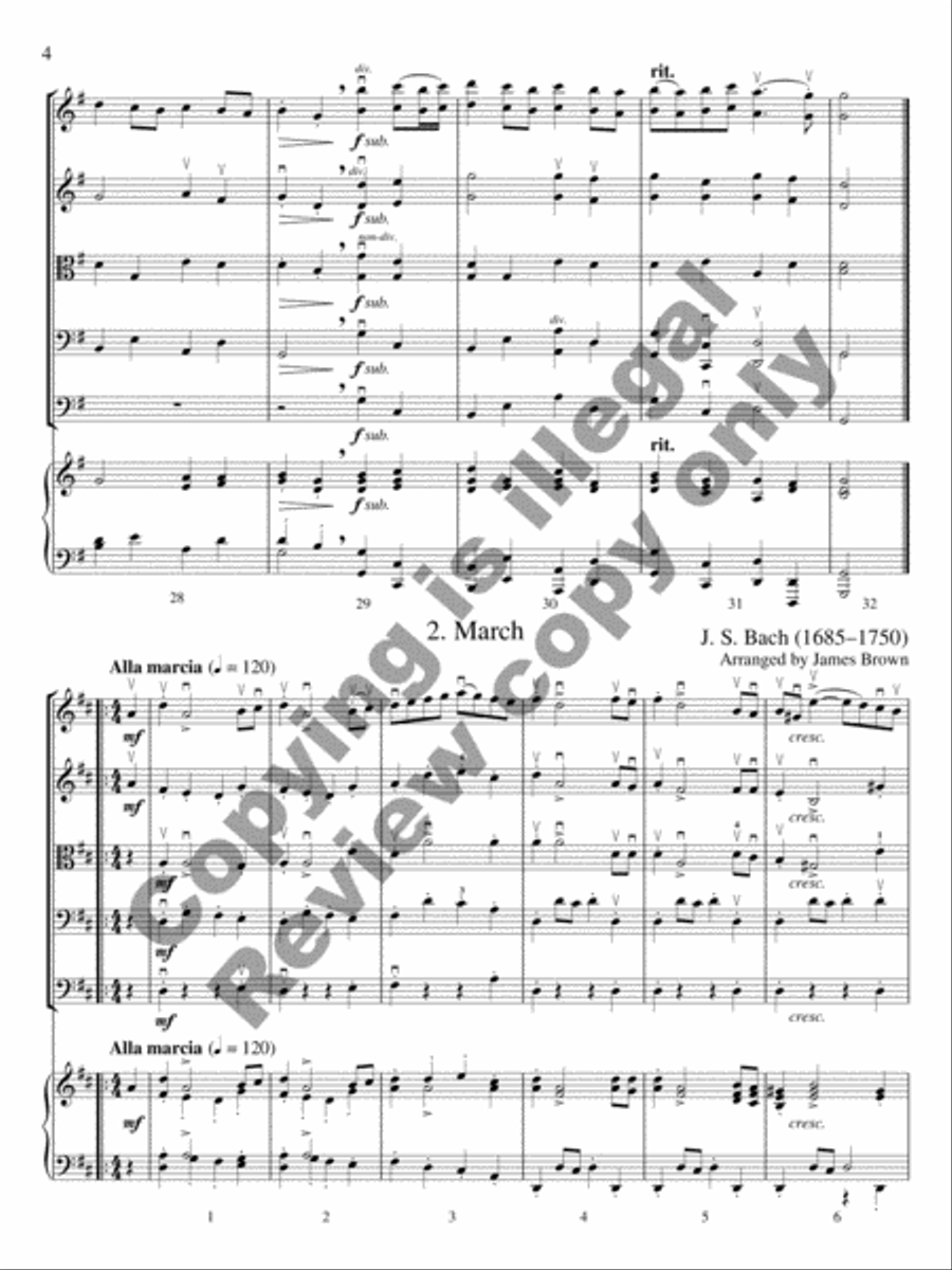 Baroque Album: Five Pieces by Various Composers String Orchestra scores gallery preview page 4