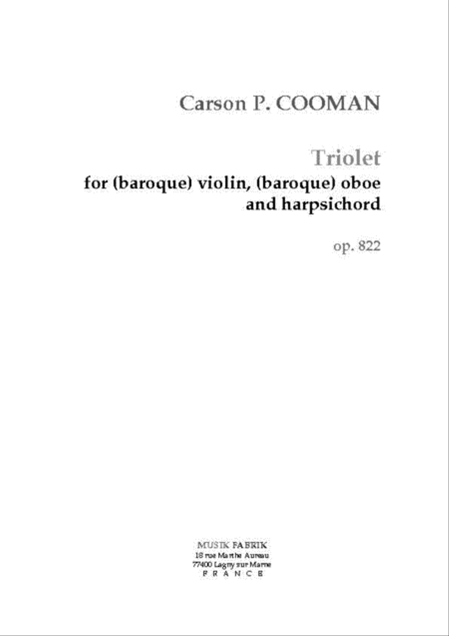 Triolet Triolet Oboe scores gallery preview page 1