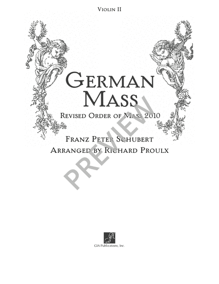 German Mass - Strings, Horns, and Timpani edition