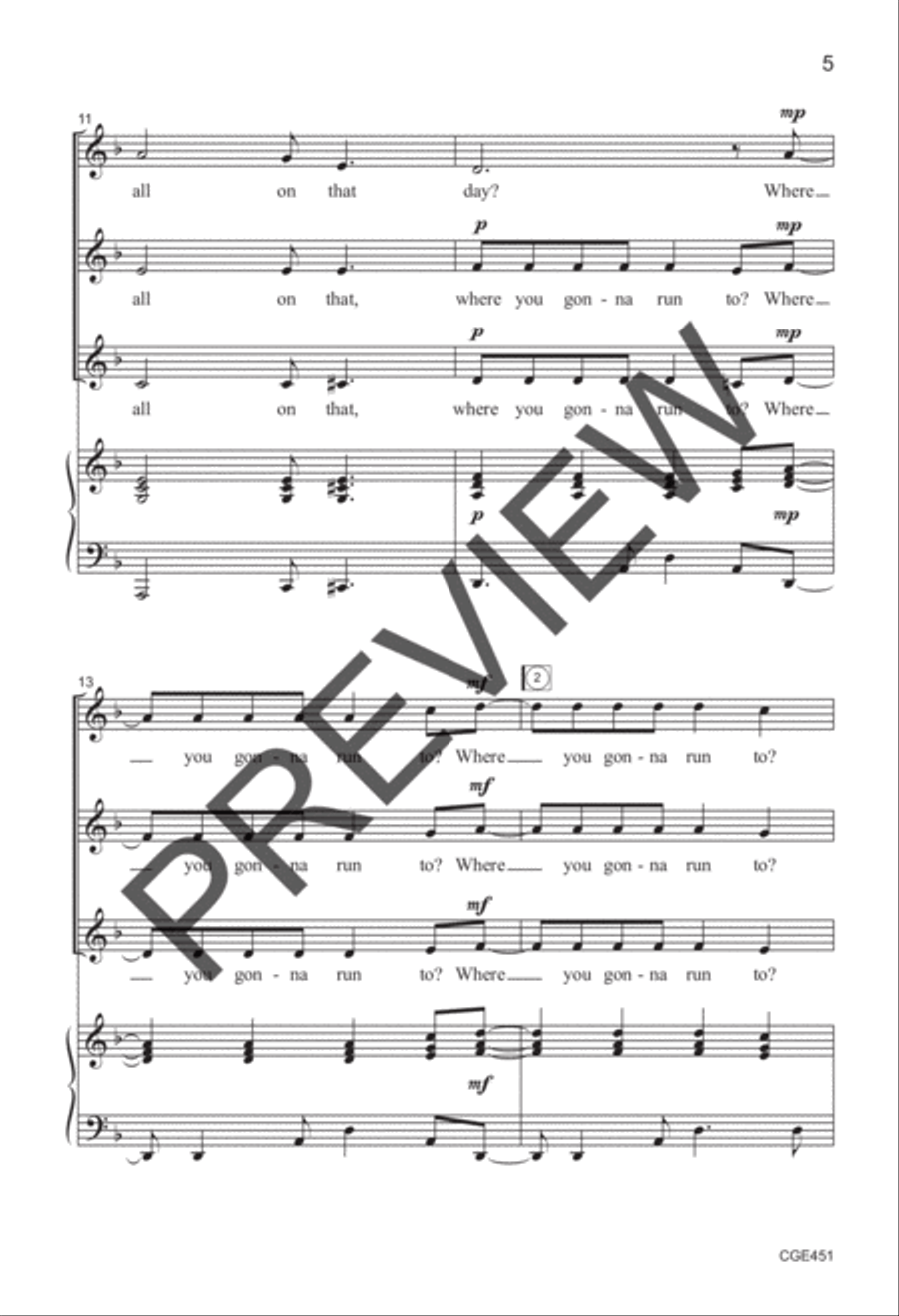 Oh, Sinner Man (SSA) SSA scores gallery preview page 4