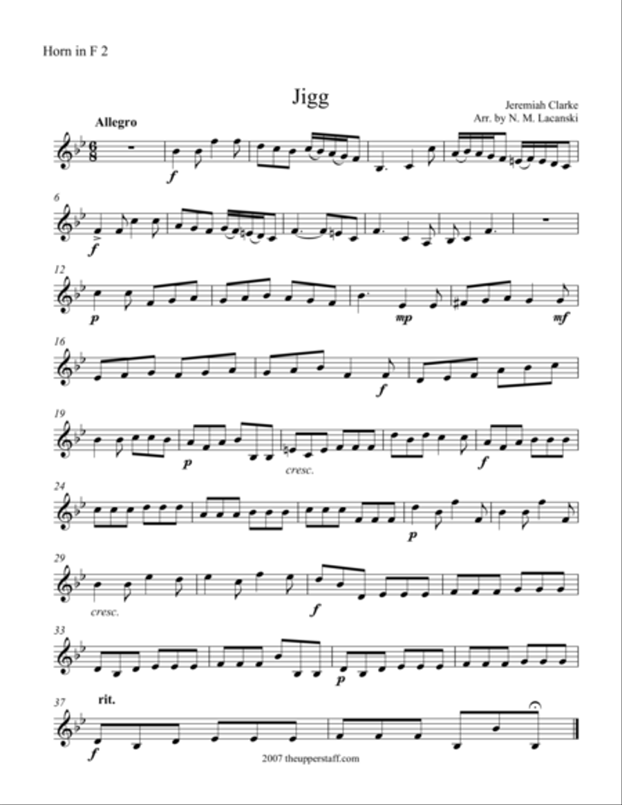 Jigg Horn Solo scores gallery preview page 1
