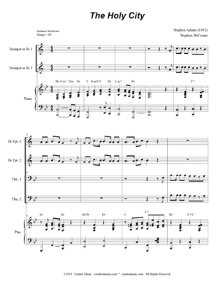 The Holy City (Brass Quartet and Piano - Alternate Version)