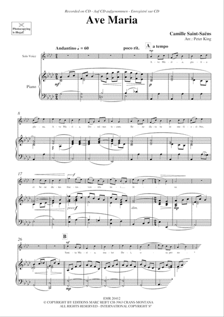 Ave Maria Voice scores gallery preview page 4