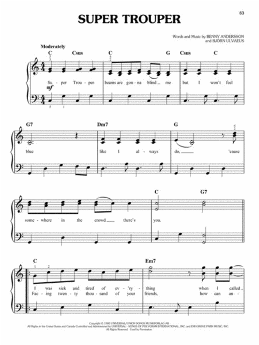 Mamma Mia! - Here We Go Again Easy Piano scores gallery preview page 5