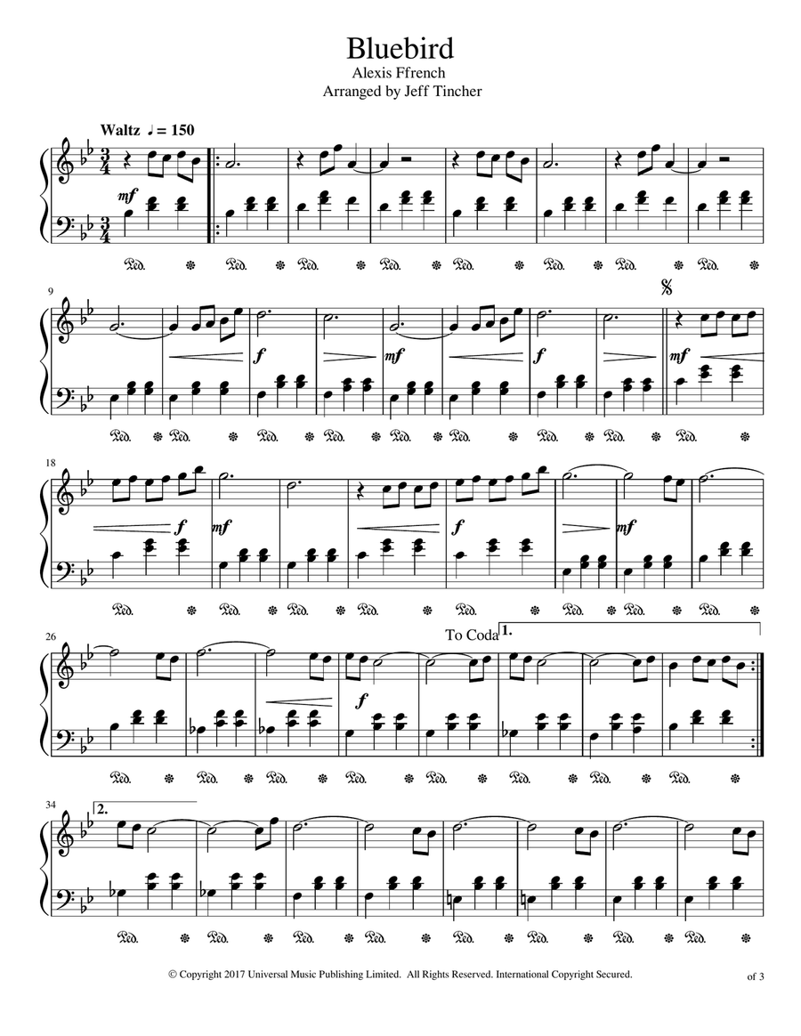 Bluebird Piano Solo scores gallery preview page 2