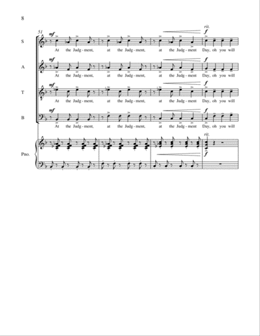Together in Song: 1. Hear the Trumpet Sound 4-Part scores gallery preview page 13