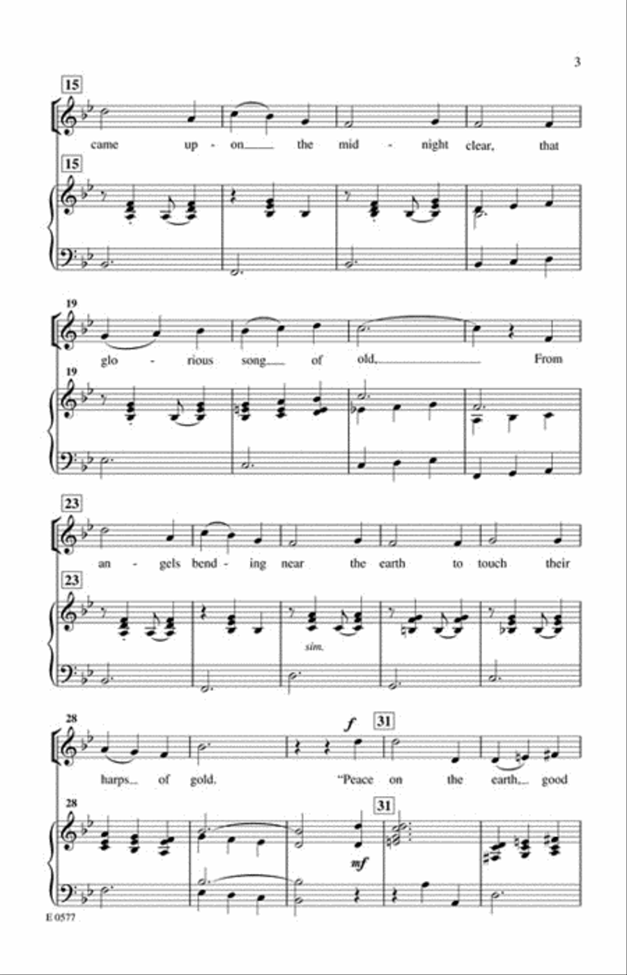 Upon the Midnight Clear 2-Part scores gallery preview page 3