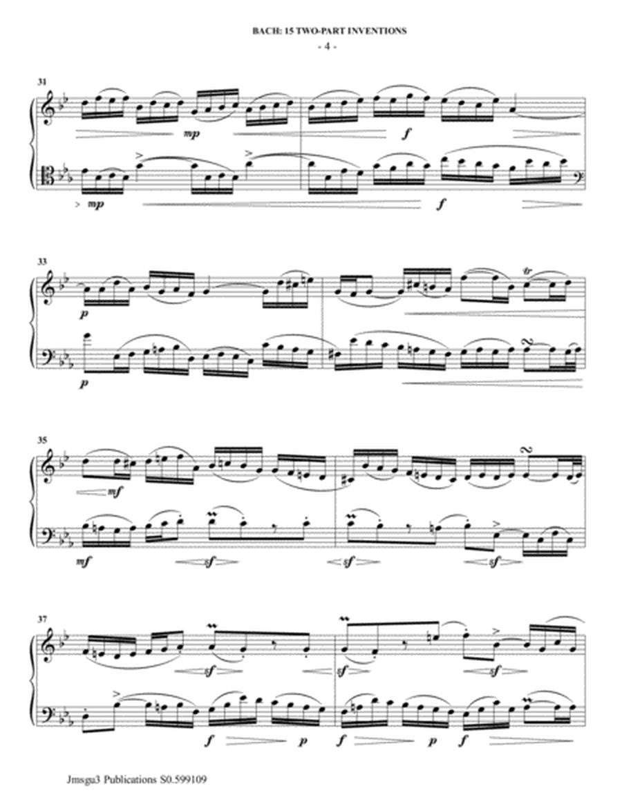 Bach: 15 Two-Part Inventions for English Horn & Cello image number null