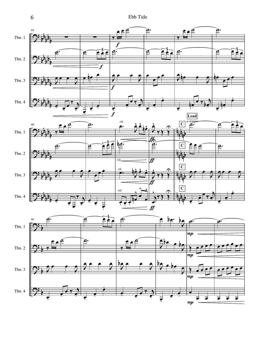 Ebb Tide Brass Quartet scores gallery preview page 6