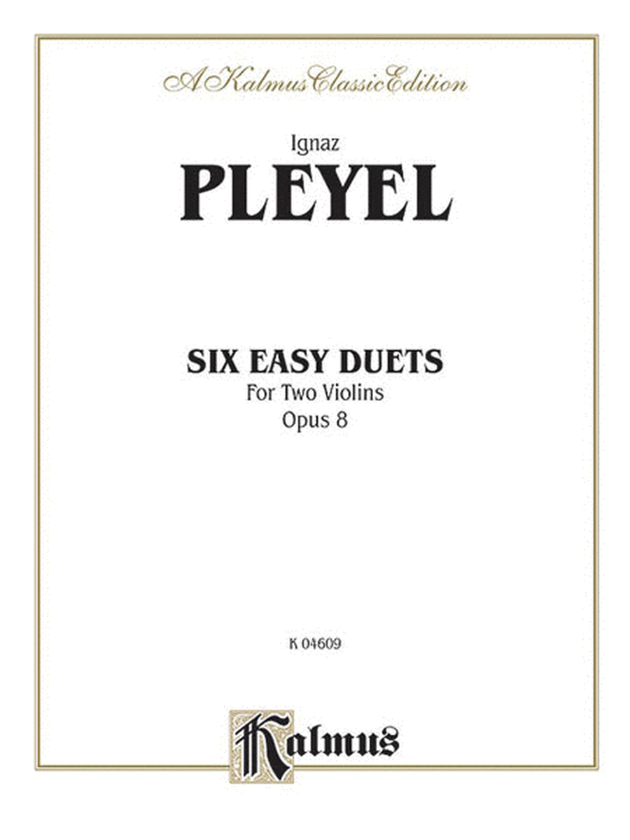 Six Easy Duets, Op. 8