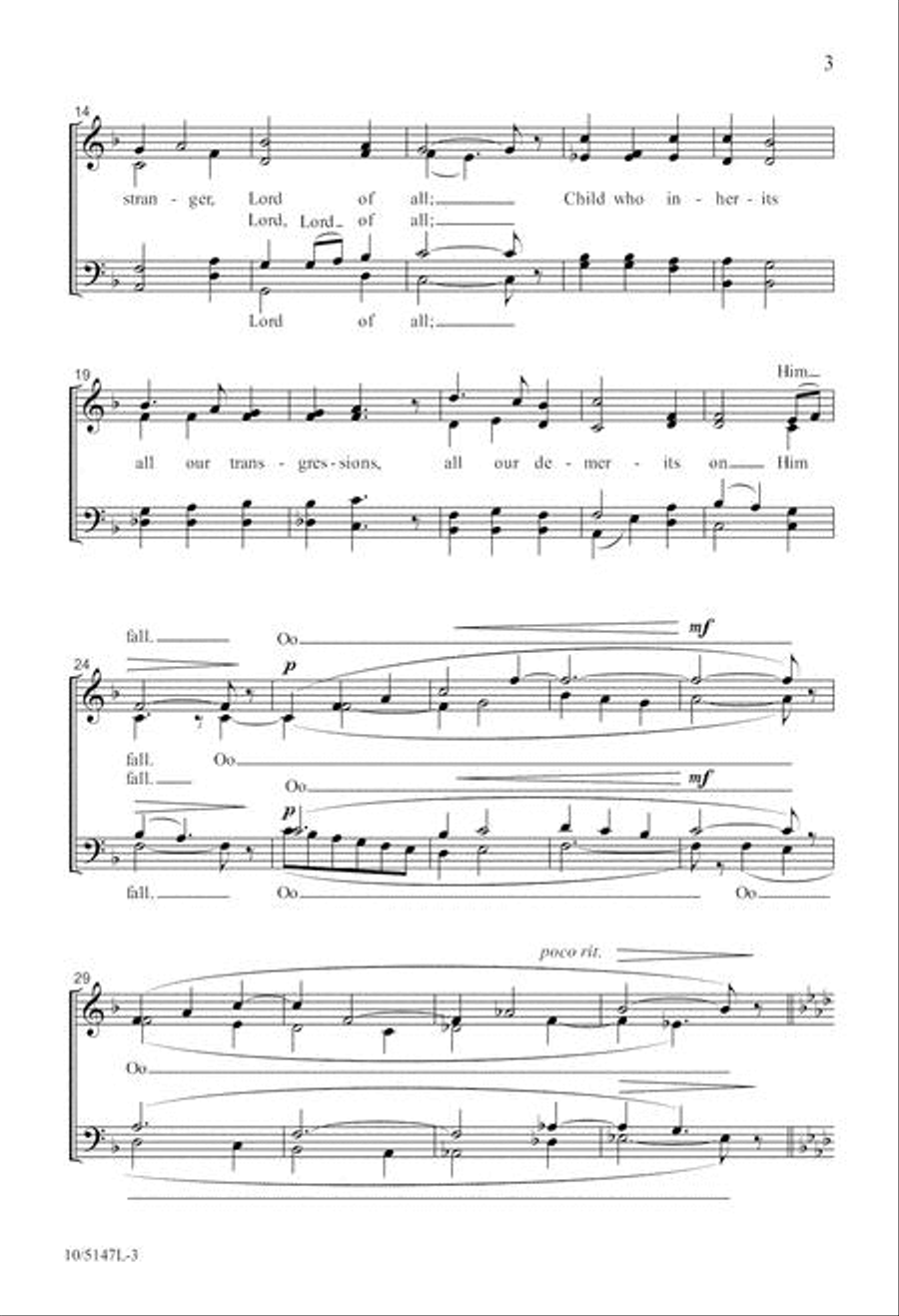 Child in the Manger 4-Part scores gallery preview page 3