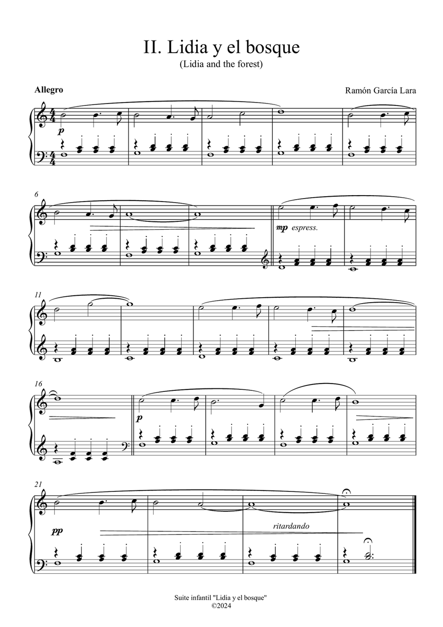 II. Lidia and the forest - Children's piano suite 