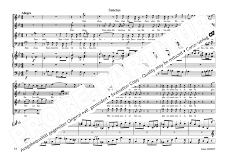 Missa brevis Sti. Joannis de Deo (Kleine Orgelsolomesse) 4-Part scores gallery preview page 15