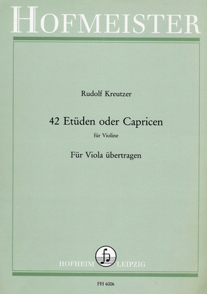 Book cover for 42 Etuden oder Capricen fur Violine. Fur Viola ubertragen