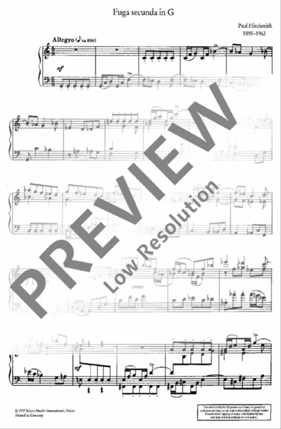 Ludus tonalis Piano Solo scores gallery preview page 2