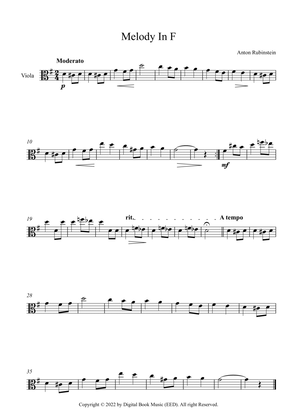 Melody In F - Anton Rubinstein (Viola)