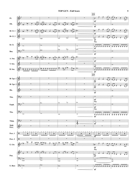 Top Gun Anthem (arr. John M. Pasternak) Sheet Music | Harold Faltermeyer |  Orchestra