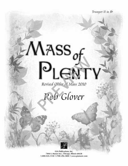 Mass of Plenty - Brass and Percussion edition