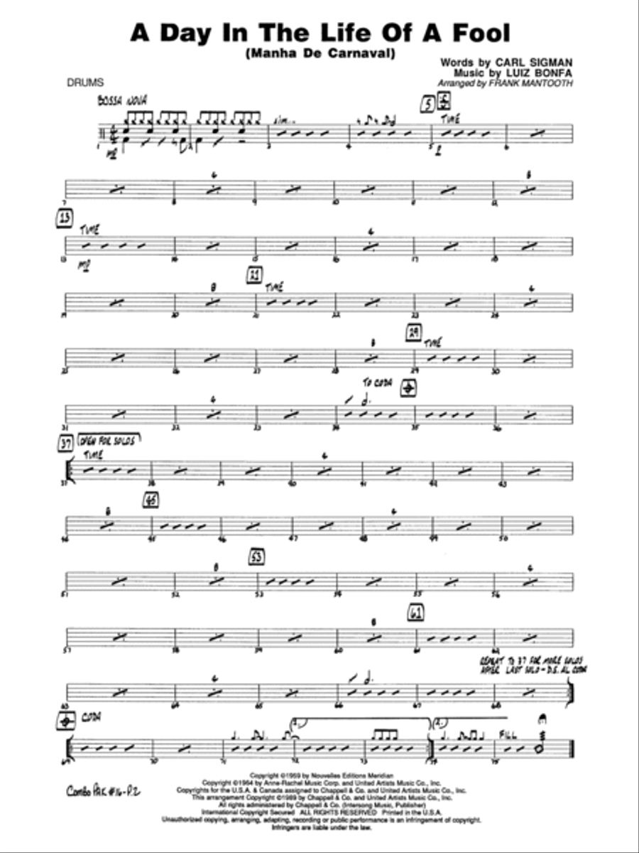 Jazz Combo Pak #16 - Drums Jazz Ensemble scores gallery preview page 2