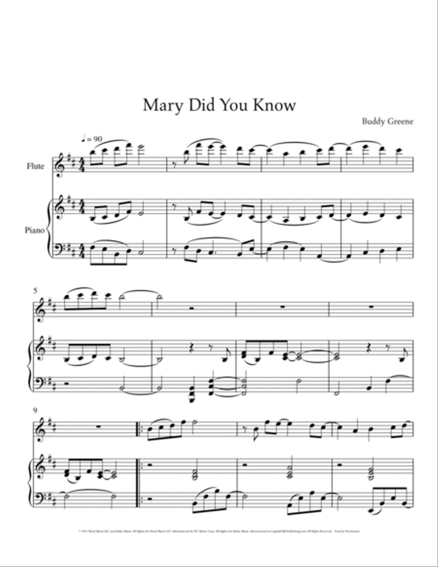 Mary, Did You Know? Small Ensemble scores gallery preview page 2