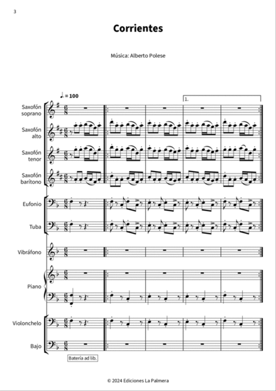 Corrientes Saxophone scores gallery preview page 4