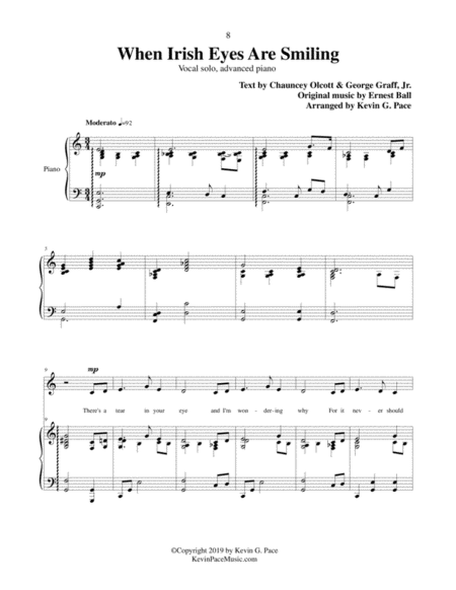 When Irish Eyes Are Smiling - vocal solo with advanced piano accompaniment image number null