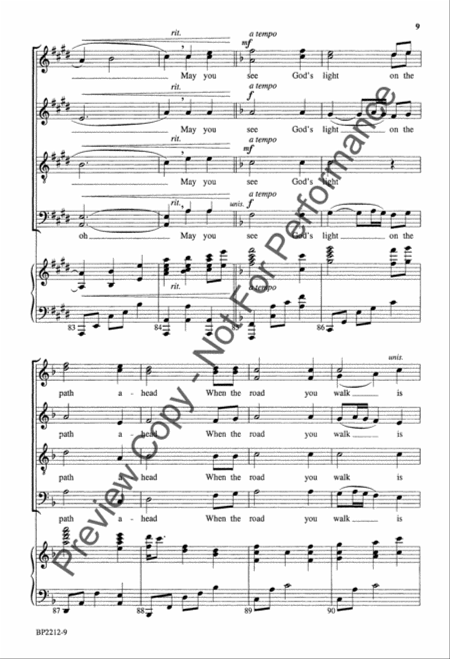 You Do Not Walk Alone 4-Part scores gallery preview page 9