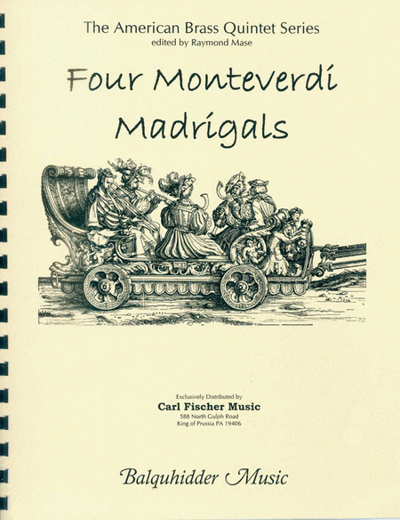 Four Monteverdi Madrigals by Claudio Monteverdi Flugelhorn - Sheet Music