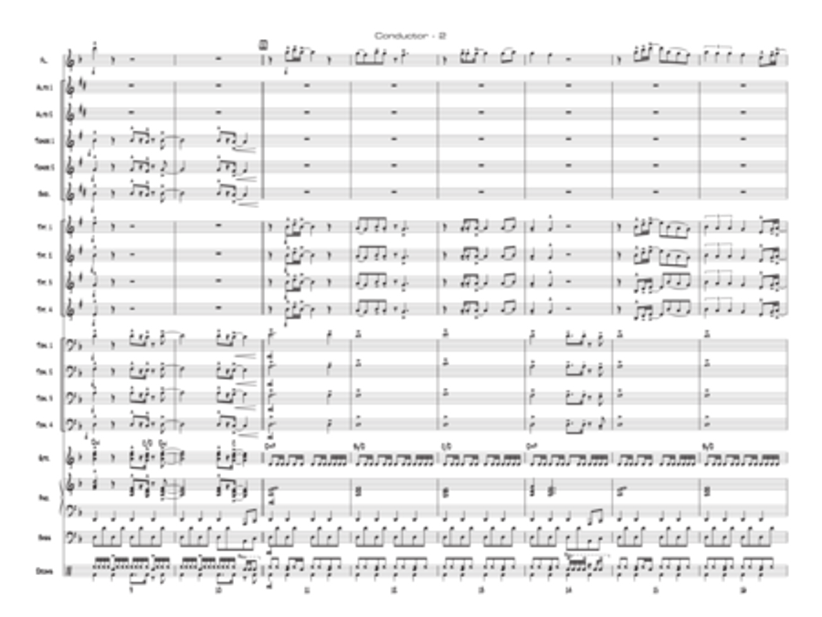 Eye of the Tiger (Score only) Jazz Ensemble scores gallery preview page 3