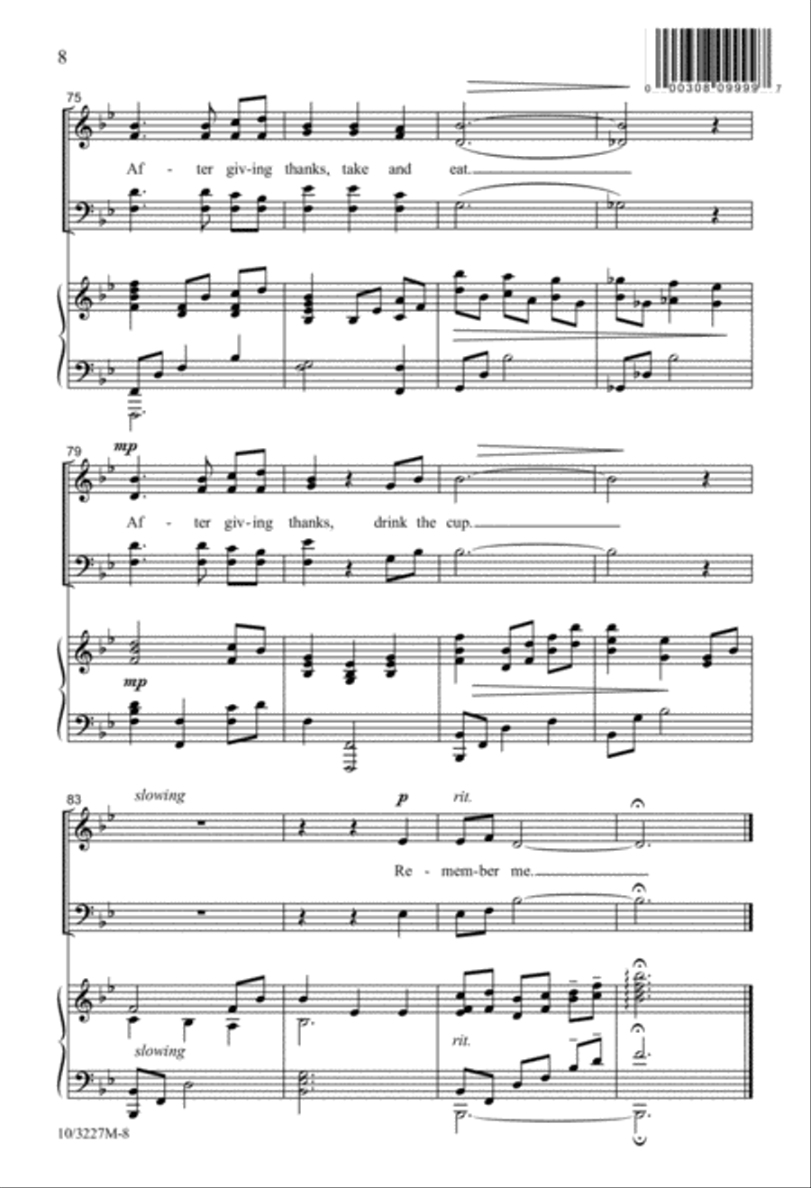 After Giving Thanks, Remember Me 4-Part scores gallery preview page 8