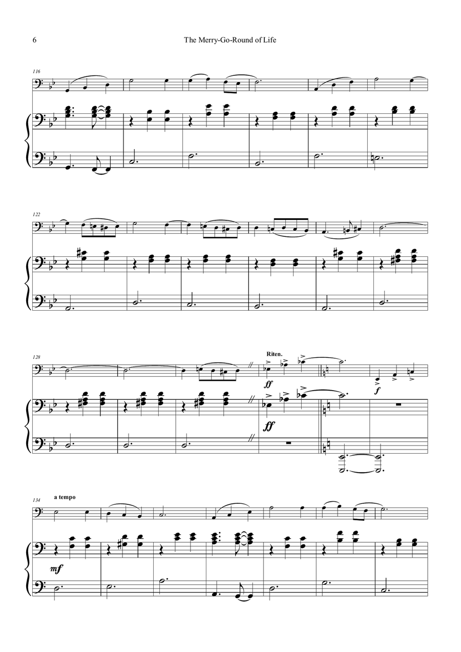 Merry-go-round Of Life Chamber Music scores gallery preview page 6