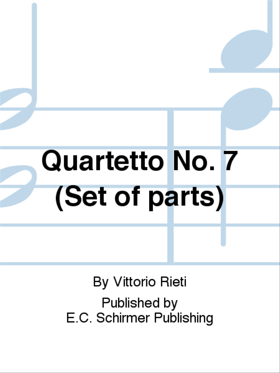 Quartetto No. 7 (Set of Parts) String Quartet scores gallery preview page 1