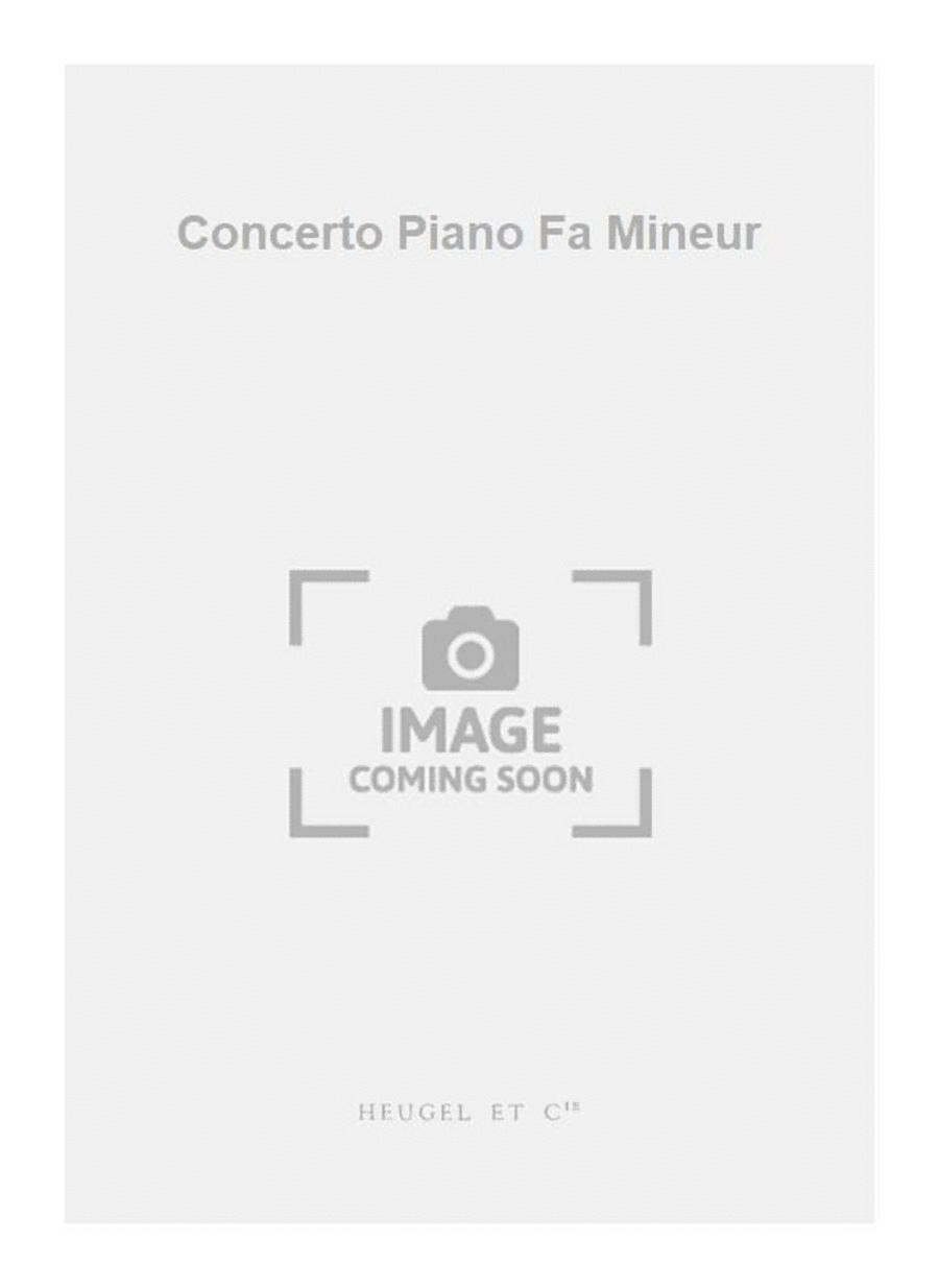 Concerto Piano Fa Mineur