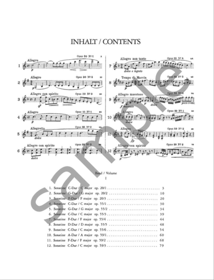 Sonatinas for Piano Piano scores gallery preview page 2