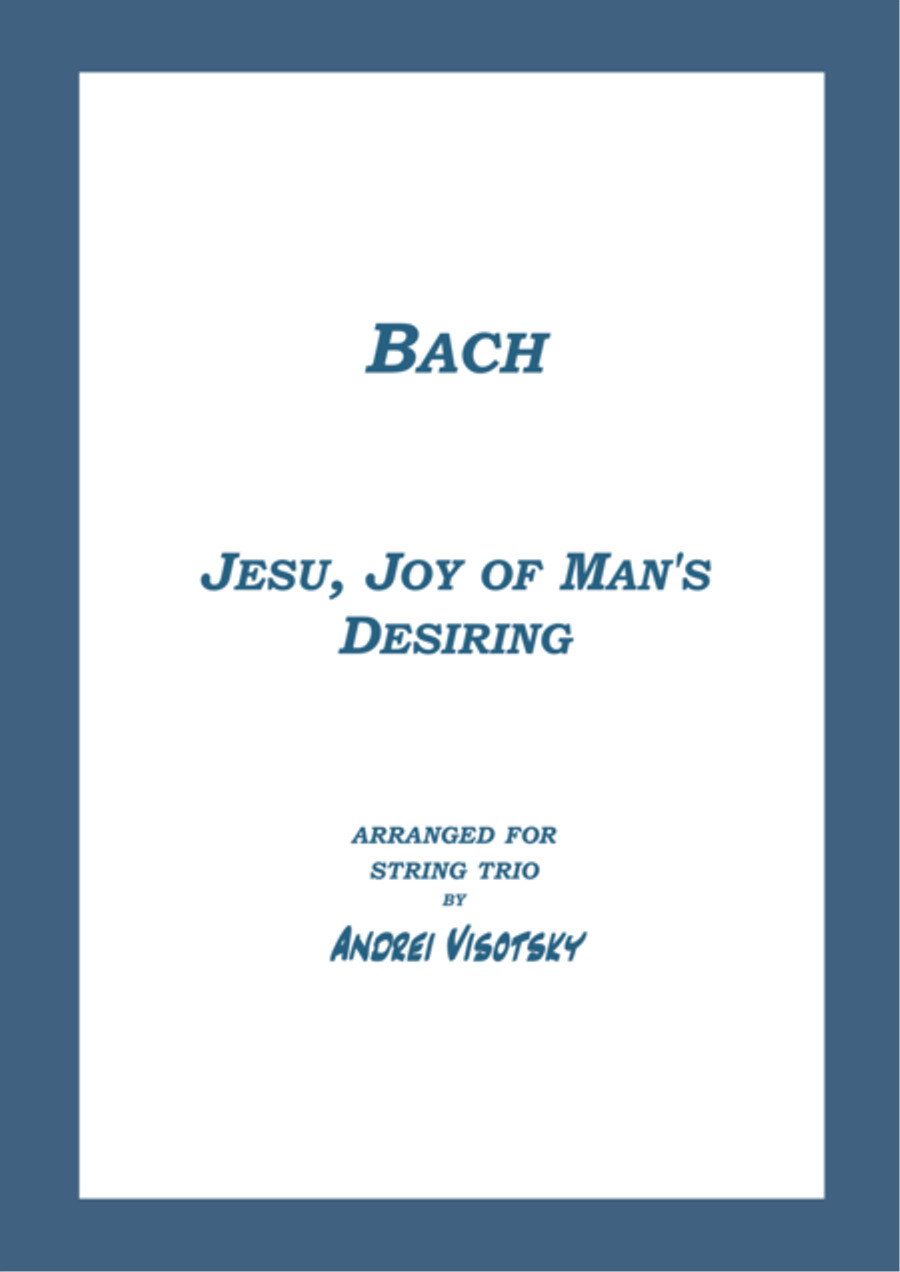 Jesu, Joy of Man's desiring String Trio scores gallery preview page 1