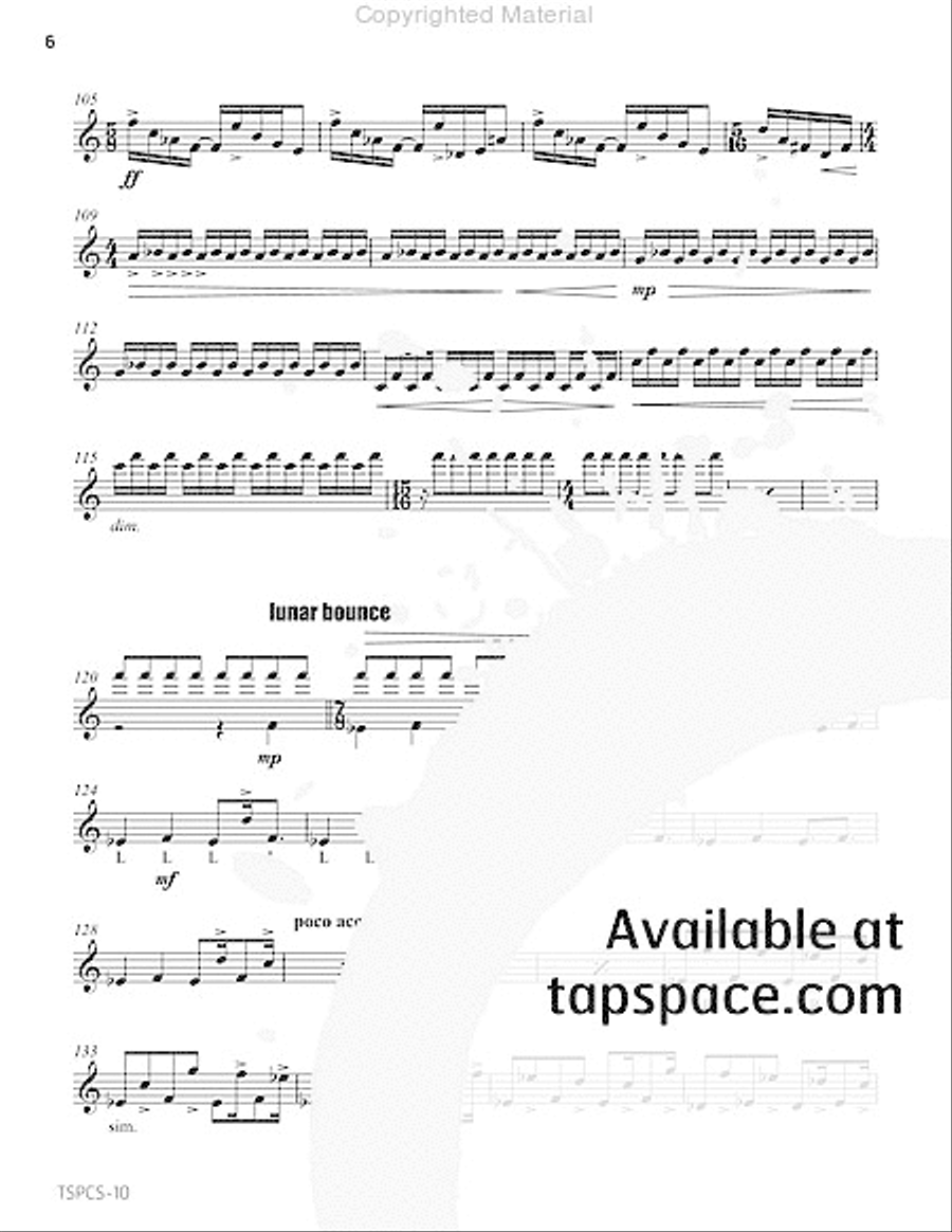 Mare Tranquillitatis Percussion scores gallery preview page 11