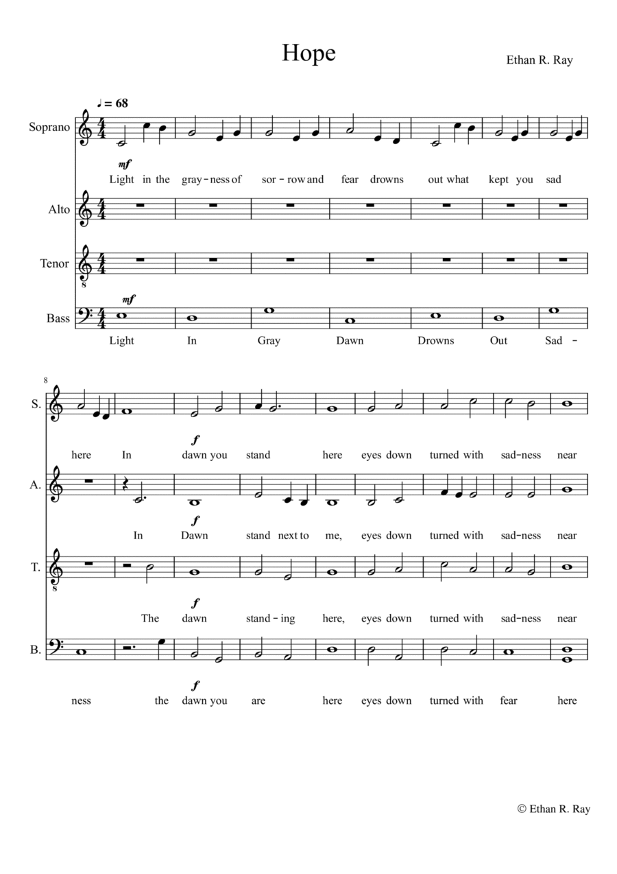 Hope 4-Part scores gallery preview page 1