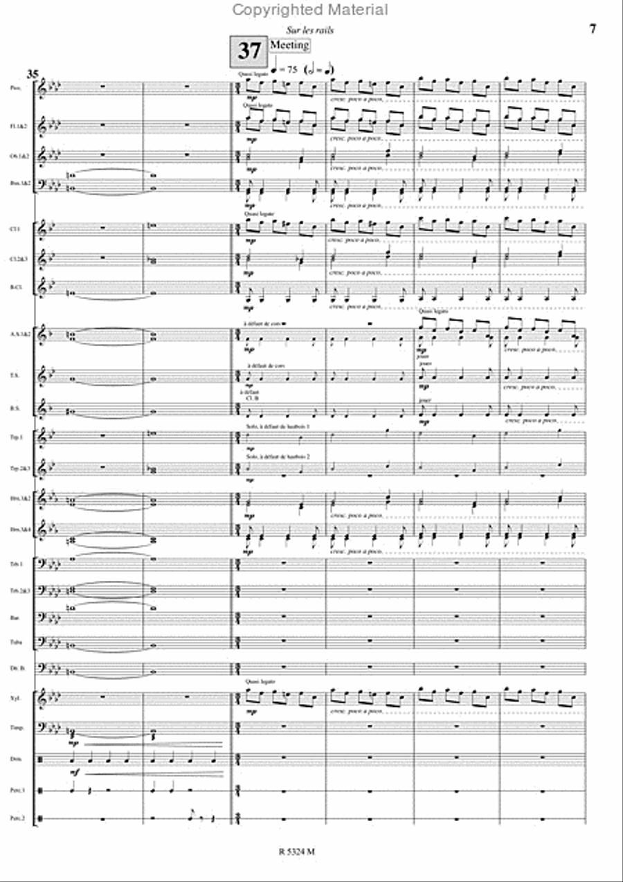 Sur les rails Sur les rails Concert Band scores gallery preview page 8