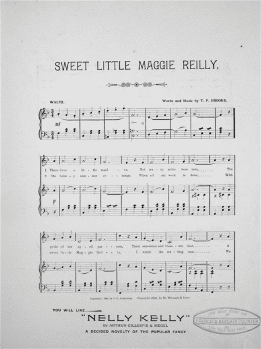 Sweet Little Maggie Reilly. Popular Song and Chorus Choir scores gallery preview page 2