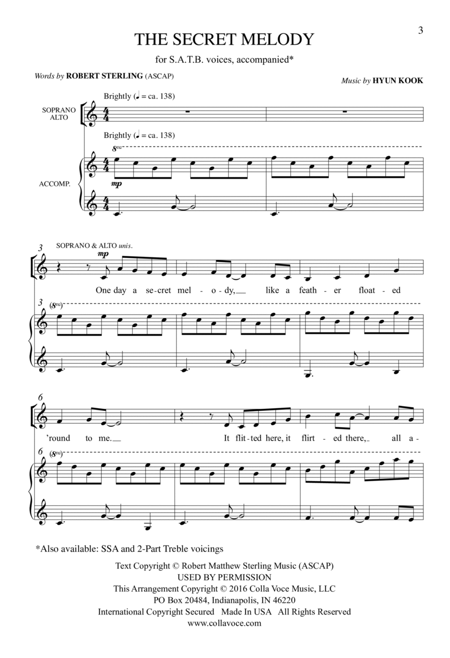 The Secret Melody 4-Part scores gallery preview page 1