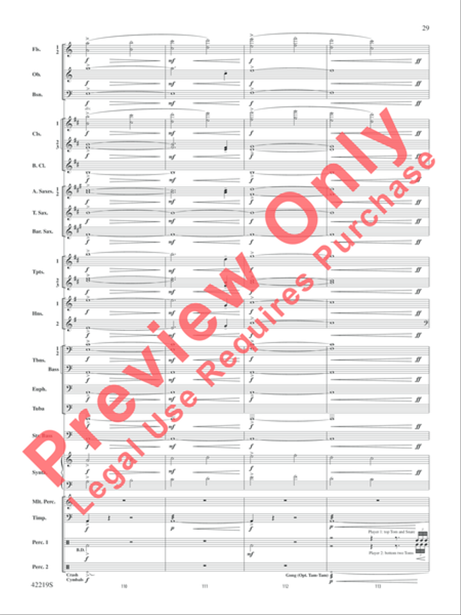 Man of Steel, Suite from Concert Band scores gallery preview page 30