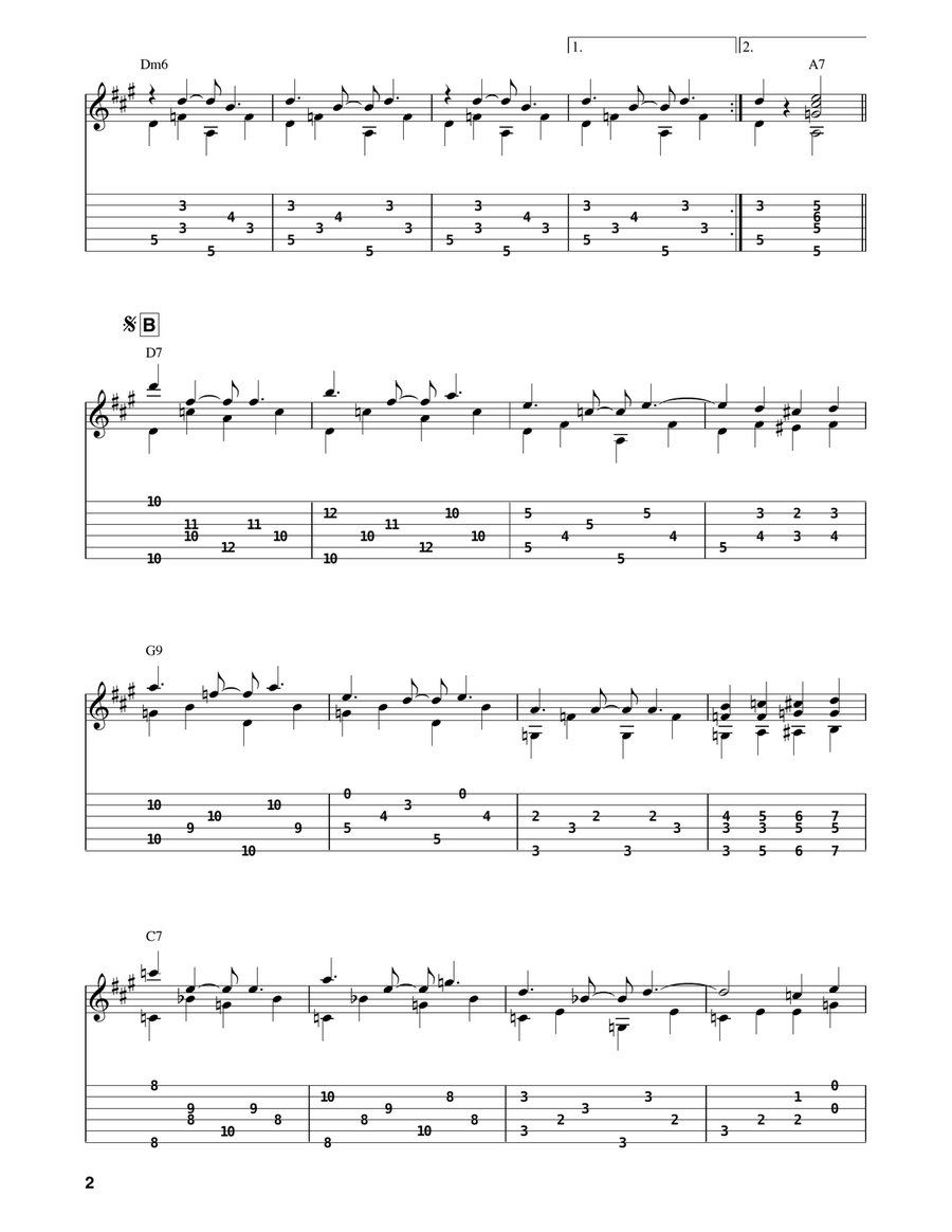 Caravan (arr. Bill LaFleur) Electric Guitar scores gallery preview page 2