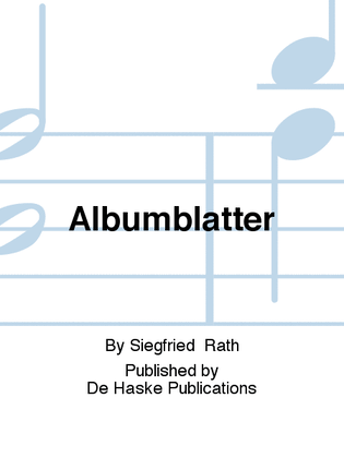 Book cover for Albumblätter